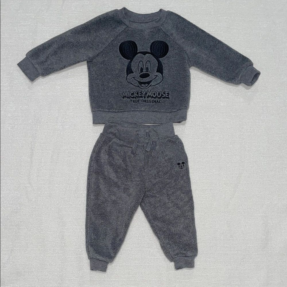 Disney Baby Boys Charcoal Mickey Mouse Jogger Set